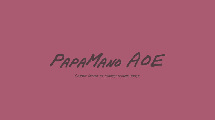 PapaMano AOE Font