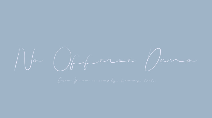 No Offense Demo Font
