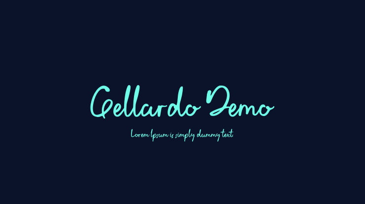 Gellardo Demo Font