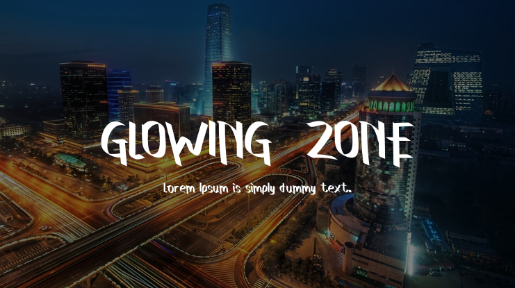 GLOWING  ZONE Font