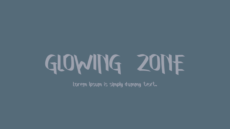 GLOWING  ZONE Font