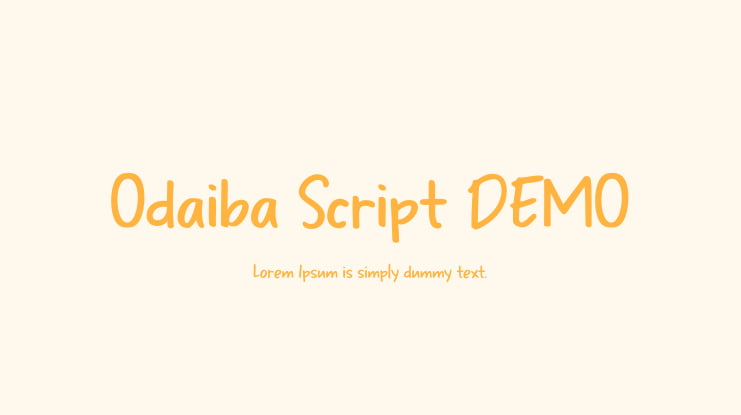Odaiba Script DEMO Font