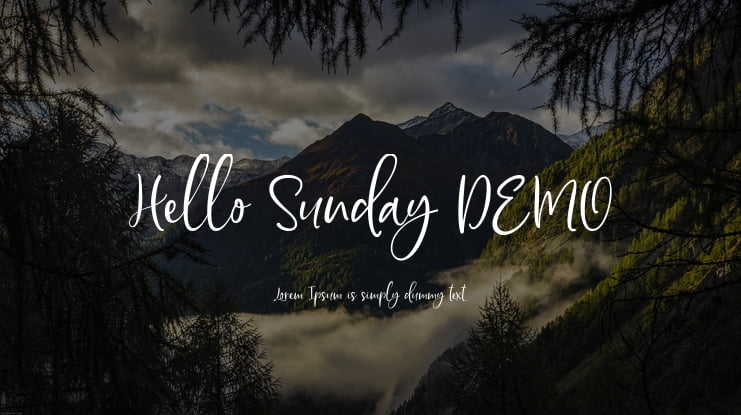 Hello Sunday DEMO Font