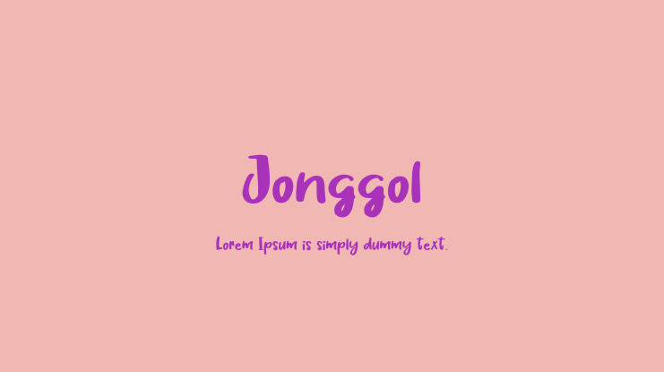 Jonggol Font