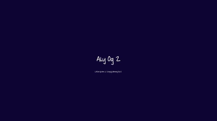 Aly Og 2 Font