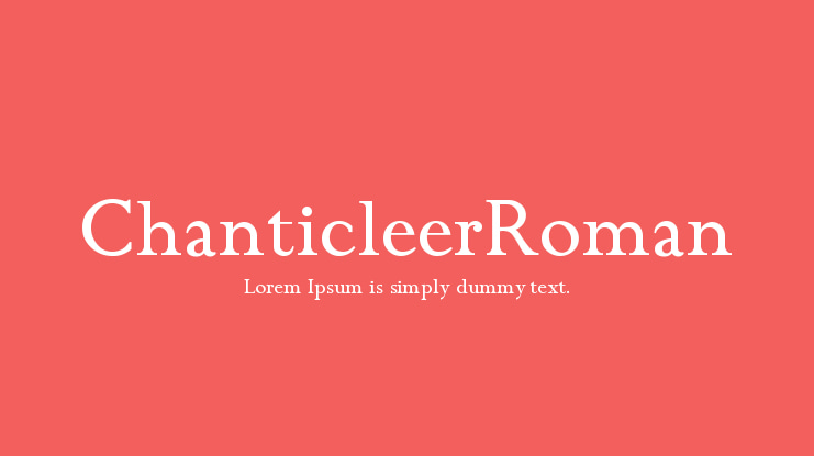ChanticleerRoman Font