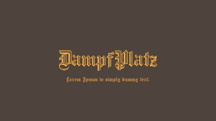 DampfPlatz Font Family