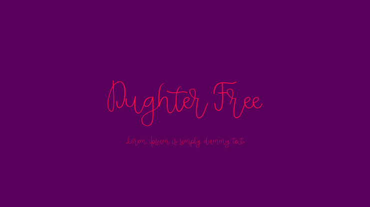 Dughter Free Font