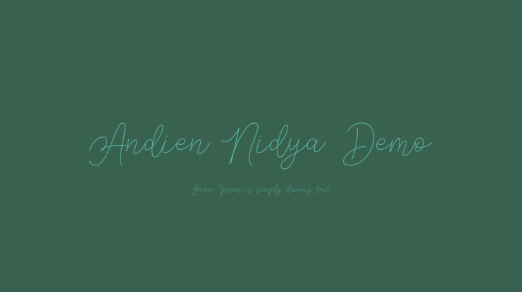 Andien Nidya Demo Font