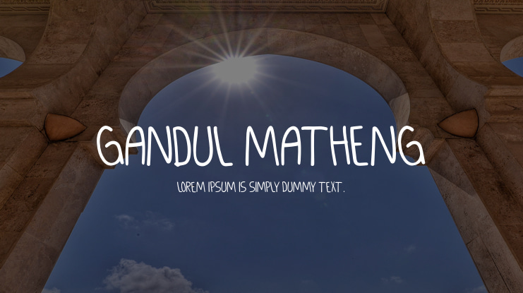 GANDUL MATHENG Font Family