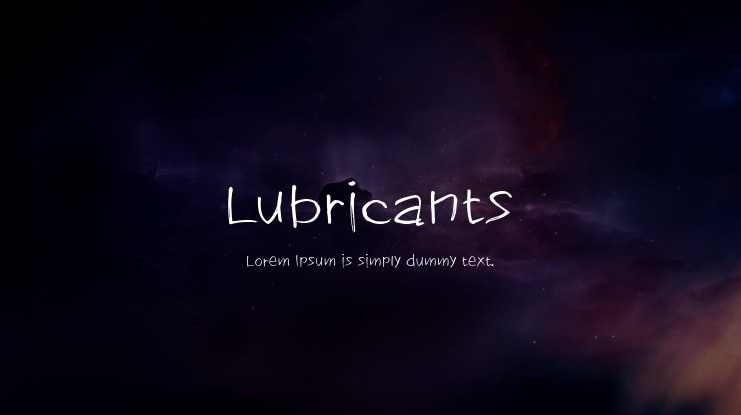 Lubricants Font