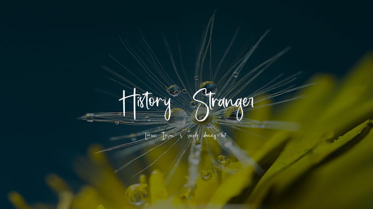 History Stranger Font