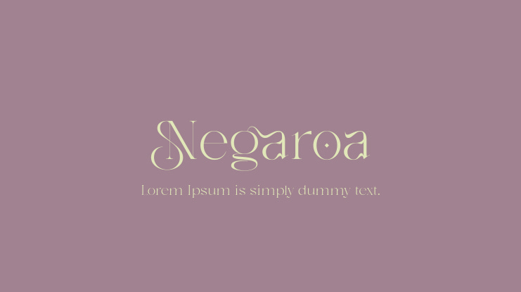 Negaroa Font