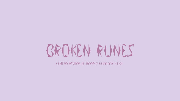 Broken Runes Font