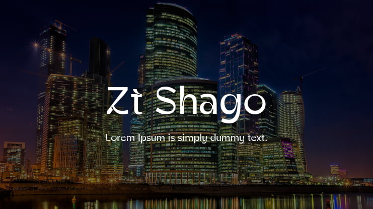 Zt Shago Font Family