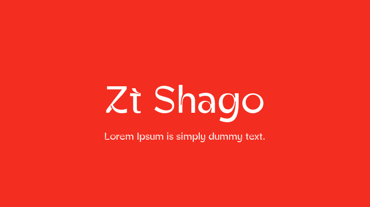 Zt Shago Font Family