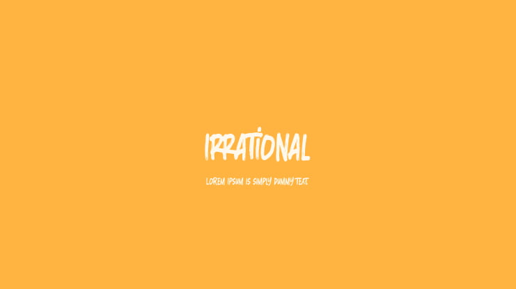 Irrational Font