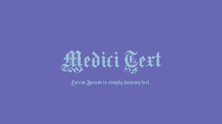 Medici Text Font Family