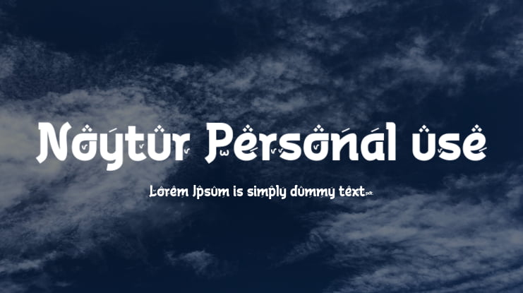 Noytur Personal use Font