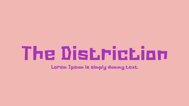 The Distriction Font