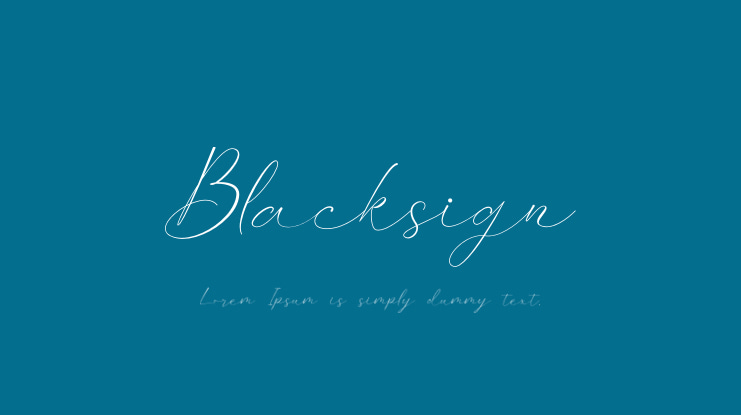 Blacksign Font