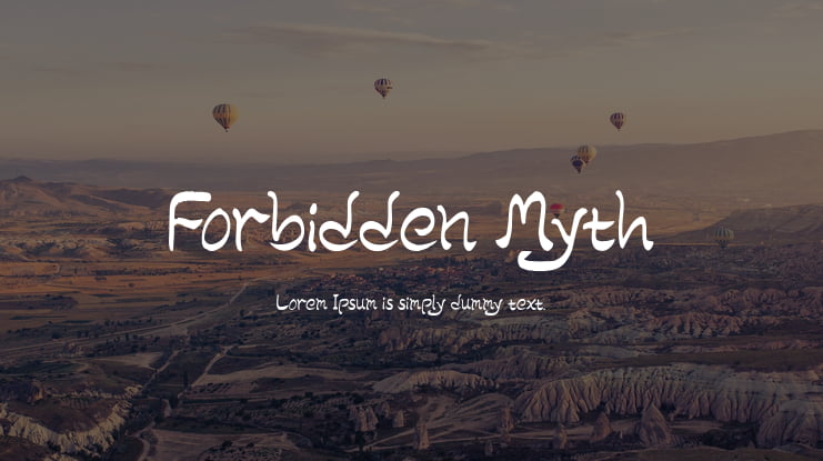 Forbidden Myth Font