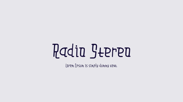 Radio Stereo Font