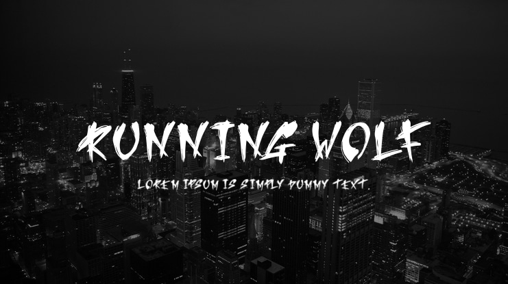 Running Wolf Font