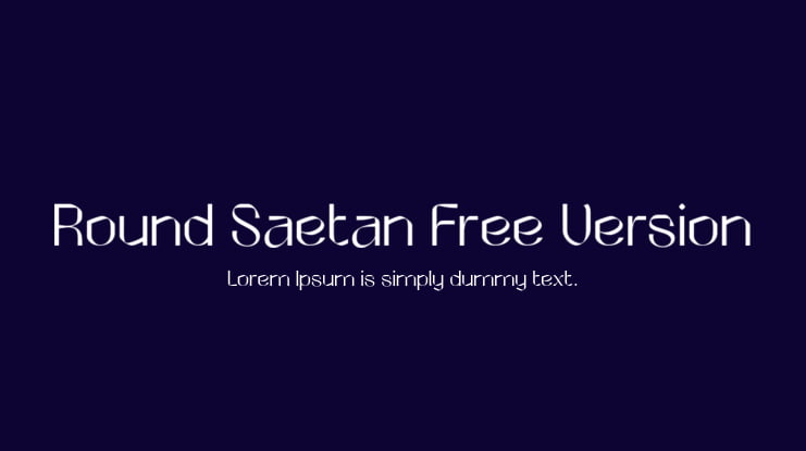 Round Saetan Free Version Font