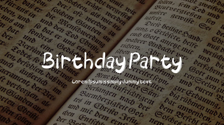 Birthday Party Font