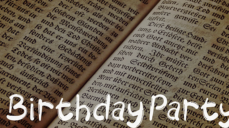 Birthday Party Font