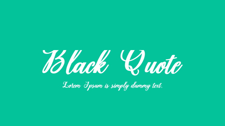 Black Quote Font
