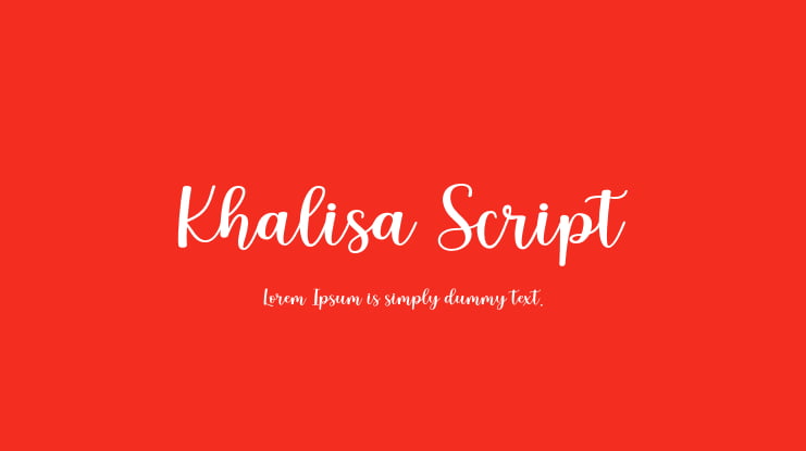 Khalisa Script Font