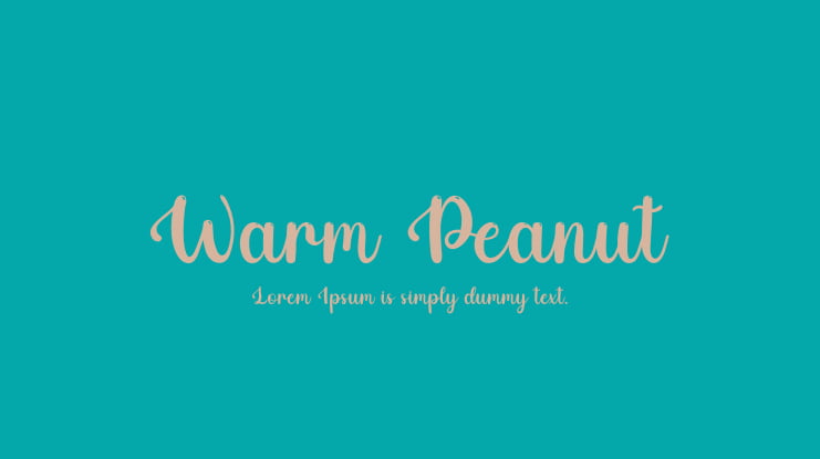 Warm Peanut Font