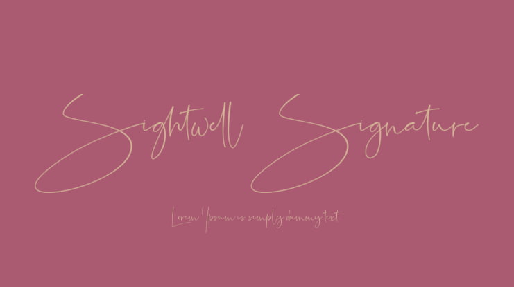 Sightwell Signature Font