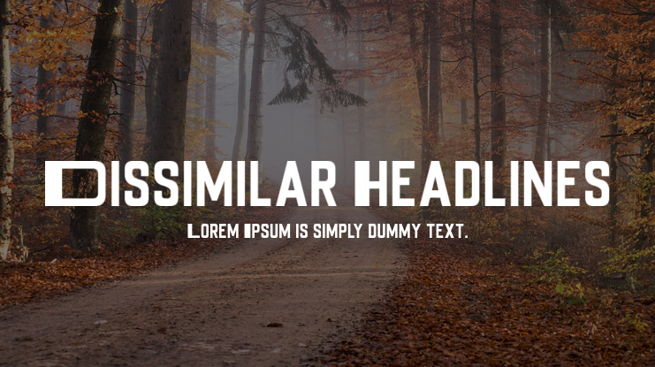 Dissimilar Headlines Font