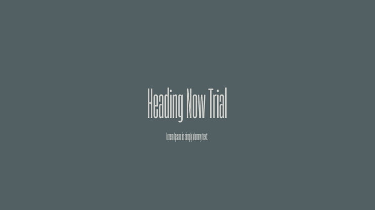 Heading Now Trial Font Family
