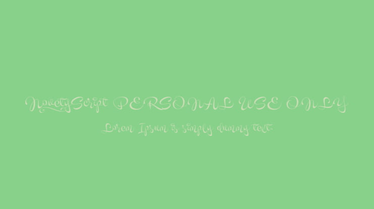 Novety Script PERSONAL USE ONLY Font