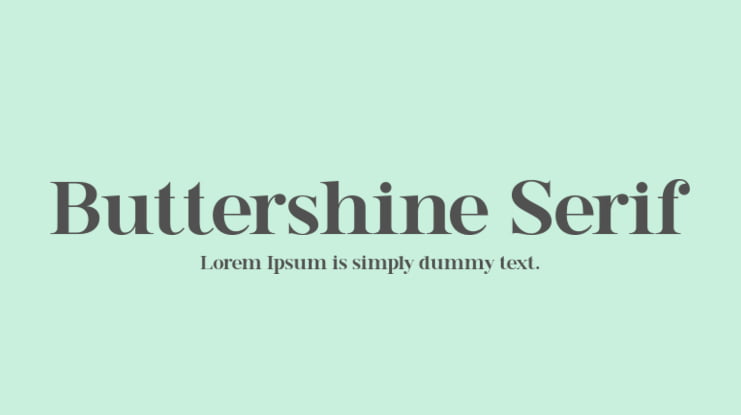 Buttershine Serif Font