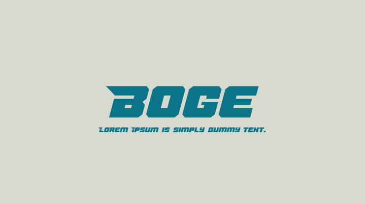 Boge Font