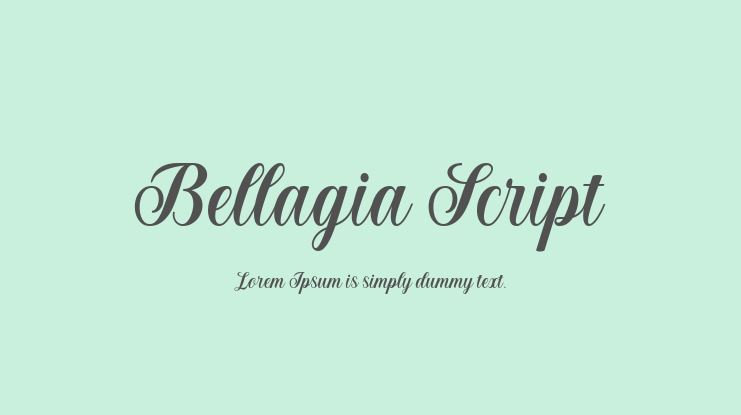 Bellagia Script Font