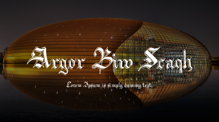 Argor Biw Scaqh Font