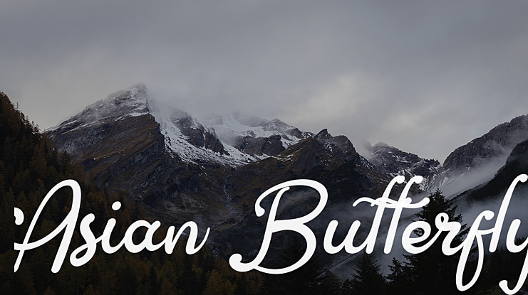 Asian Butterfly Font