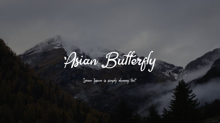 Asian Butterfly Font