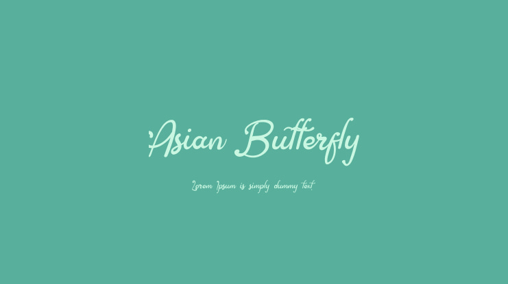Asian Butterfly Font