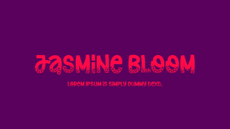 Jasmine Bloom Font Family