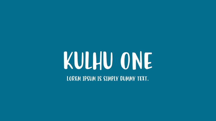 Kulhu One Font Family
