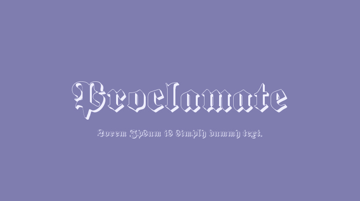 Proclamate Font Family