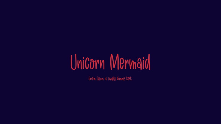 Unicorn Mermaid Font
