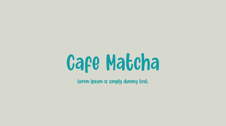 Cafe Matcha Font